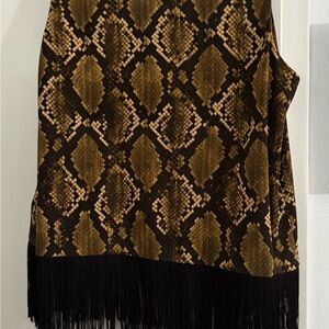 Michael Kors Black and Brown Patterned sleeveless top